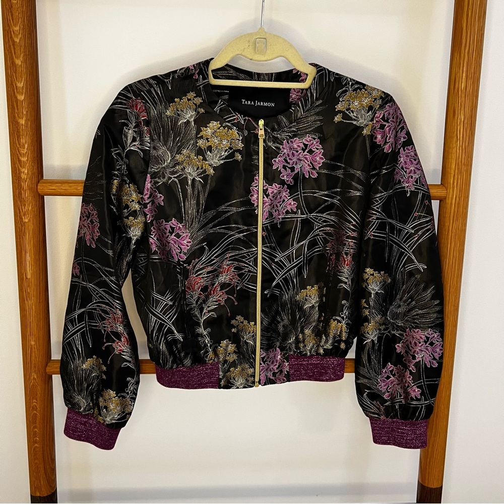 Tara Jarmon Black Floral Women's Jacket